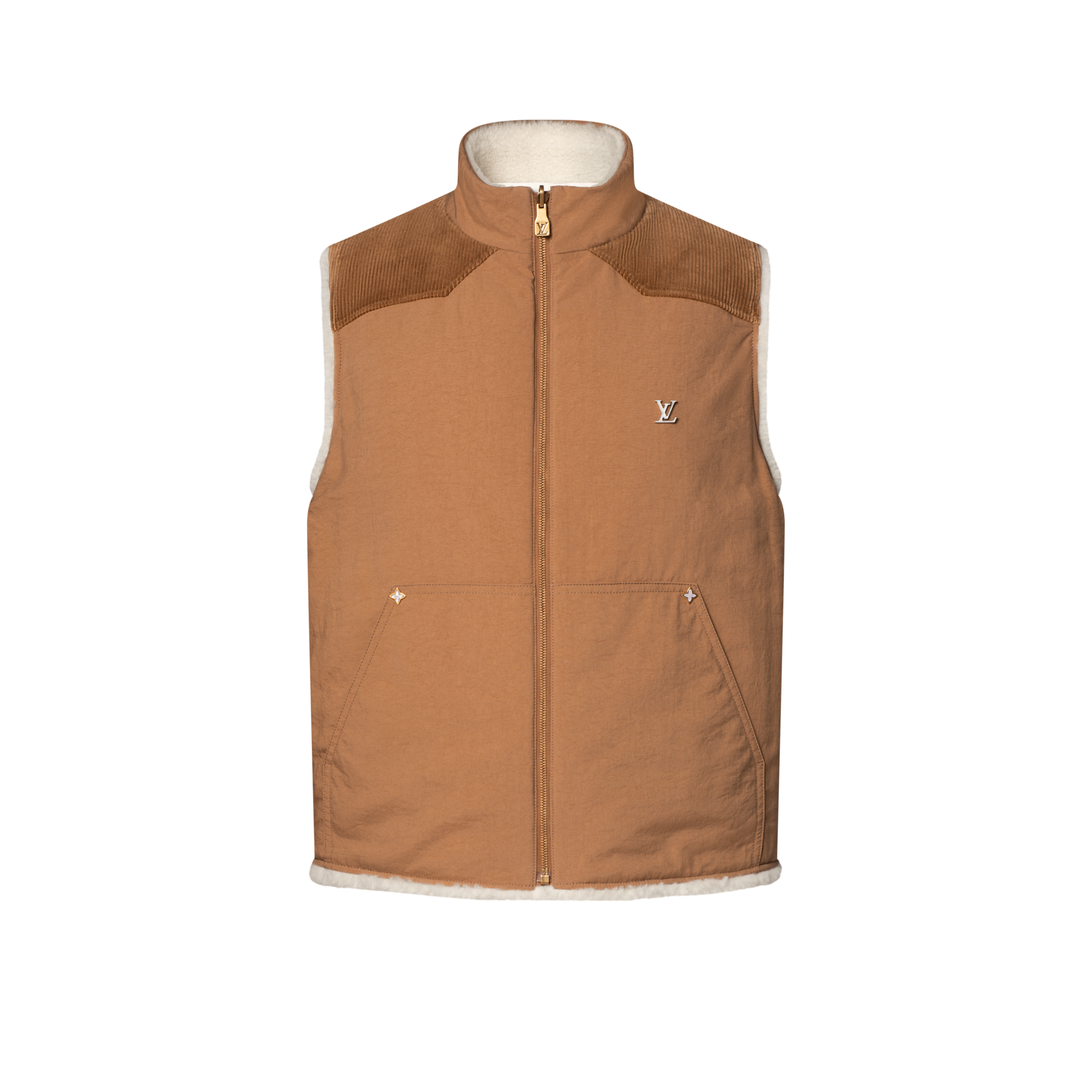 Monogram Shearling Mix Reversible Gilet - For Men | LOUIS VUITTON